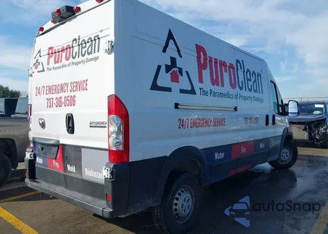 2024 Ram Promaster 2500 Tradesman High Roof 159 Wb W/Pass Seat from USA, damaged, VIN 3C6LRVDG6RE106892